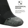thumbnail image 5 of Feetures Elite Light Cushion Mini Crew Sock - Sport Sock with Targeted Compression - Dark Gray, M (1 Pair), 5 of 6
