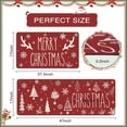 thumbnail image 3 of Christmas Kitchen Rug Set of 2, Merry Christmas Holiday Non Slip Kitchen Mats for Floor Winter Xmas Trees Home Decor Kitchen Floor Rugs for Hallway Laundry Room, 17"x30"+17"x47" (Red), 3 of 6