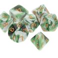 thumbnail image 2 of Maoww Polyhedral Dice Board Games Double-Colors Family Games for Dnd Rpg Mtg White Green, 2 of 4