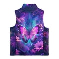 thumbnail image 5 of Uorisanigo Fleece Jacket Vest for Girl & Boys Lightweight Sleeveless Full Zip Warm Outwear with Pockets Soft Cozy Purple Butterfly Floral Waistcoat for Fall Winter Layering Size 2-12, 5 of 7