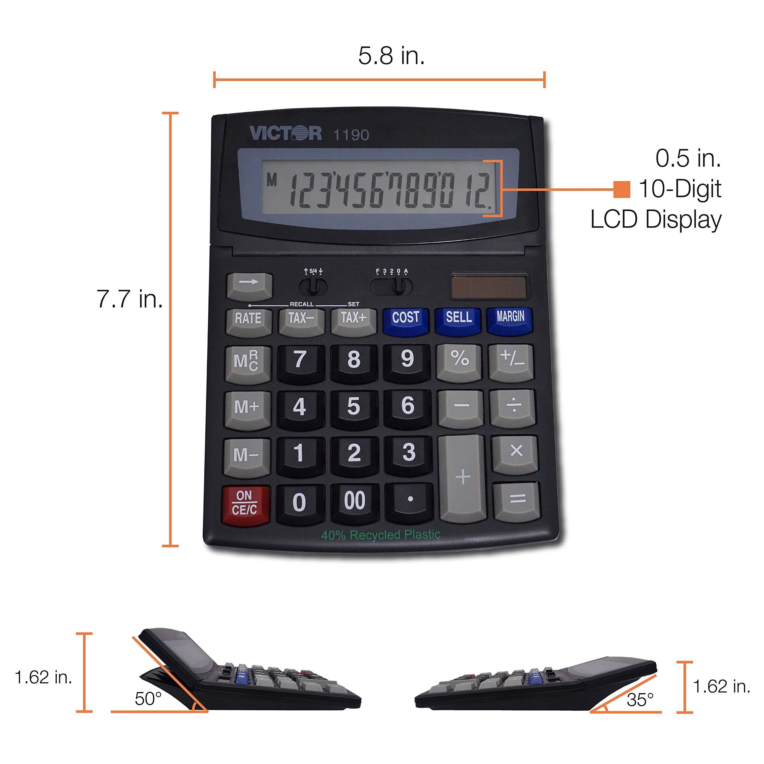 1PC Victor Victor 1190 Business Desktop Display Calculator VCT1190