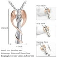 thumbnail image 3 of Angel Lady Stainless Steel Cremation Pendant Necklace Ashes Keepsake Holder Memorial Urn Jewelry for Human Ashes, 3 of 5
