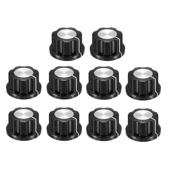 10 Pcs Speaker Control Knob Power Amplifier Knob 23mm Dia. Rotary Knobs for 6mm Dia. Shaft Potentiometer