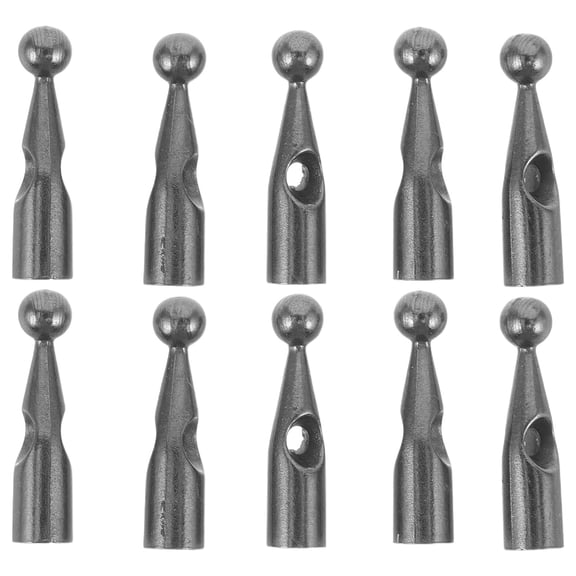COOPHYA 10Pcs Black Metal Umbrella Tail Beads for Parasol and Folding Umbrella Repair Parts