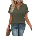 thumbnail image 3 of Wiholl Womens Blouses Summer Tops Rolled Sleeve Shirts Short Sleeve Tee Dressy Casual Summer Vacation Fashion Clothing 2026, 3 of 9