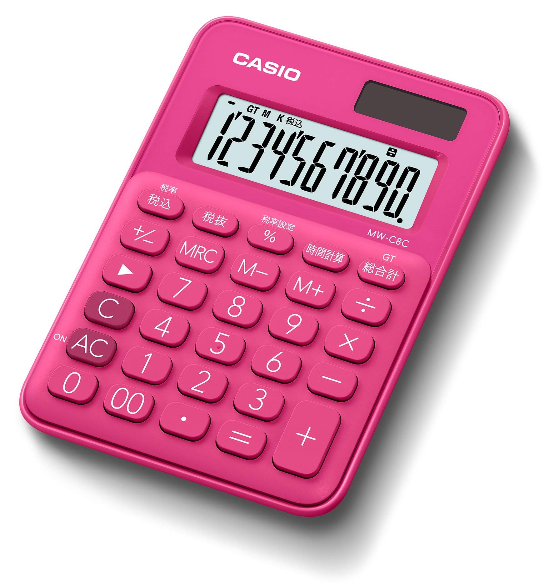 Casio CASIO calculator 10 digits vivid pink mini mini just type MW