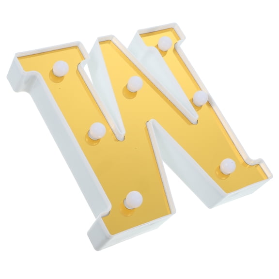 Golden Plastic LED Letter Modeling Light for Decor Perfect for Party Scene and Photo Props