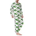 thumbnail image 2 of Picia Golf balls Pattern Men’s Long-Sleeve Sleepwear Set - Soft 2-Piece Loungewear with Pockets, Comfy PJs for Relaxing Nights-Small, 2 of 7