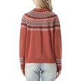thumbnail image 3 of INSPIRE CHIC Cardigan Sweater for Women's Raglan Long Sleeve Open Front Button Down Casual Knit Patterned Cardigan XS Red, 3 of 6