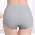 thumbnail image 5 of Ohufall Cotton Briefs Underwear for Women Plus Size Comfort Solid Color High Waist Tummy Control Briefs Stretchy Full Coverage Panty, 5 of 7