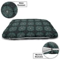 thumbnail image 3 of Ikat Pet Bed, Retro Style Floral Composition with Dotted Motifs Native Culture, Chew Resistant Pad for Dogs and Cats Cushion with Removable Cover, 24" x 39", Teal Black and White, by Ambesonne, 3 of 4