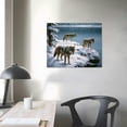 thumbnail image 3 of JEUXUS Canvas Wall Art, Fiber Optic Wall Decor, Operated Nature Canvas Print, Kitchen, Bedroom, or Home Decor, Nite Wolves 20\x16\, 3 of 4