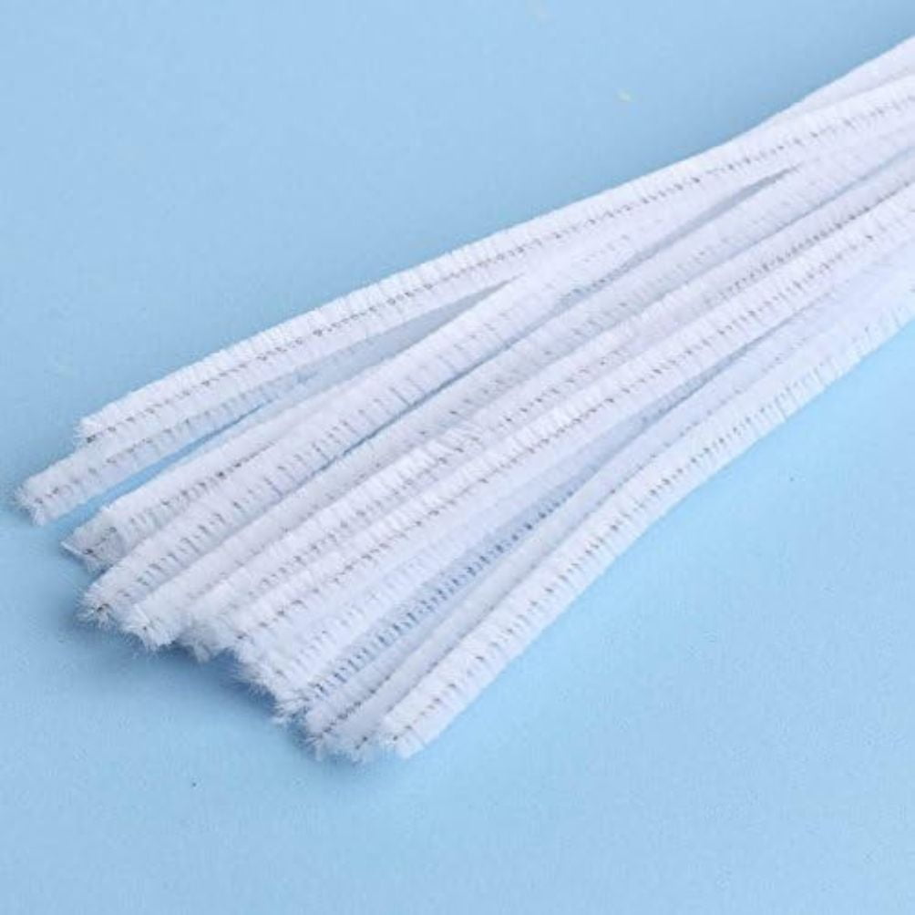108pc White/Green/Red Extra Long Pipe Cleaners - for Crafts and Christmas - Factory Direct Craft