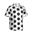 thumbnail image 2 of Uemuo Soccer Ball Printed Regular Fit Short Sleeve Casual Hawaiian Shirt for Men,Aloha shirt,Tropical shirt,Floral print shirt,Vacation Beach shirt-Small, 2 of 9