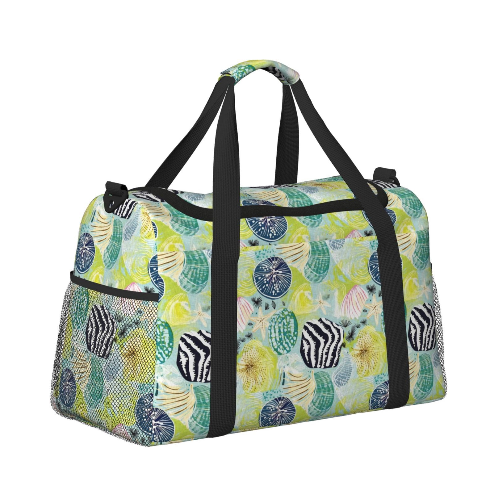 Fuzoiu Shell Clam Print Travel Duffle Bag,Carry On Tote Bags,Duffel Bag,Sport Gym Bag, Hospital Bag for Labor and Delivery, Overnight Bag,Luggage Bag