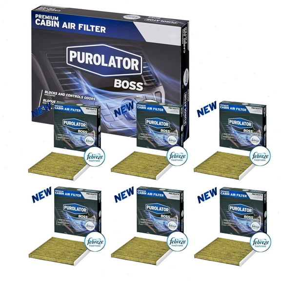 6 pc Purolator BOSS PBC35479 Cabin Air Filters for 94883 HVAC Heating Ventilation Air Conditioning Vent Filters