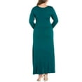 thumbnail image 2 of 24seven Comfort Apparel Plus Size Womens Long Sleeve Maxi Dress, 2 of 4