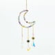thumbnail image 1 of Carillón de viento con colgante de grava de amatista natural | Atrapasol de prisma de cristal tejido a mano | Adorno decorativo colgante para casa, jardín, patio y ventana | Iluminación arcoír, 1 of 2