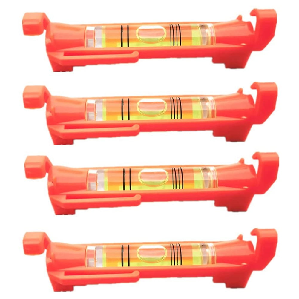 4Pcs String Level Hanging Line Bubble Levels for Leveling Surveying,  Building Trades, Bricklaying, Etc. (Red) 