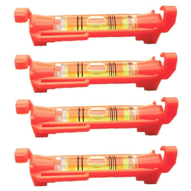 4Pcs String Level Hanging Line Bubble Levels for Leveling Surveying,  Building Trades, Bricklaying, Etc. (Red) 