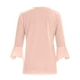 thumbnail image 5 of Aloohaidyvio Tops Fashion Women Summer 3/4 Sleeve Cardigan Solid Color Casual Blouse Tops, 5 of 5