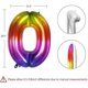 thumbnail image 2 of Birthday Number Balloon 40Inch Large Number Balloons, Rainbow Number 0 Balloon for Birthday Decorations (Number 0 ), 2 of 4