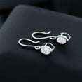thumbnail image 3 of Gem Stone King 925 Sterling Silver Dangle Earrings Frenchwire Oval Moissanite (1.80 Cttw), 3 of 4
