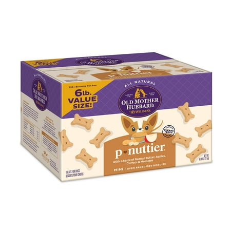 Old Mother Hubbard by Wellness Classic P Nuttier Natural Mini Biscuits Dog Treats, 6 lb box