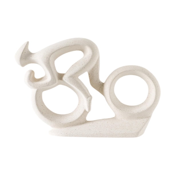 Figura de porcelana, estatua de bicicleta deportiva, artesanía coleccionable, adorno decorativo para L