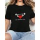 thumbnail image 1 of Camisetas con gráficos de amor y ejercicio para San Valentín, de algodón suave, cuello redondo, manga corta, diseño novedoso y divertido, camisetas deportivas de ocio., 1 of 6