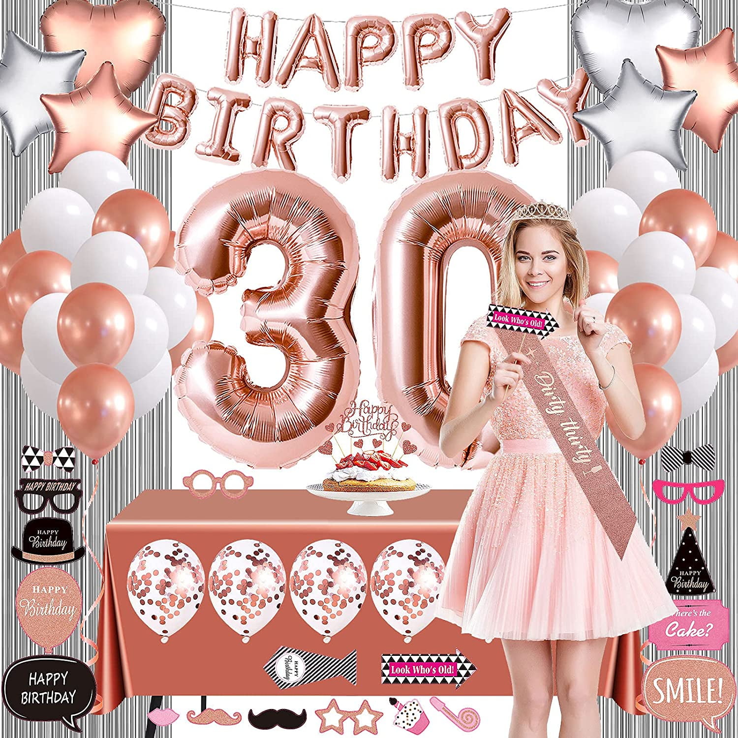 80th birthday decorations for woman Clearance