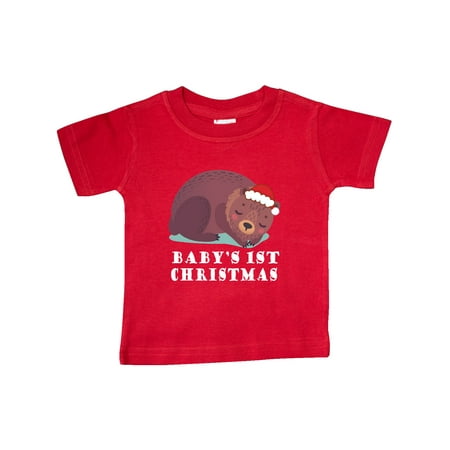 

Inktastic 1st Christmas Baby Bear Outfit Gift Baby Boy or Baby Girl T-Shirt