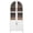 Retro White, variant on 71" Tall Kitchen Pantry Cabinet with Arched Glass Door – Farmhouse Storage Cabinet with Door Shelves, Open & Adjustable Shelves, Hidden Drawer, Cupboard for Kitchen and Dining Room, Black