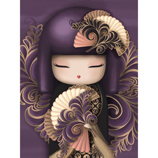 Taladro diamante pintura (DE8140) 5D DIY completo niña punto de cruz bordado Kit 50x70cm Hugtrwg Para estrenar