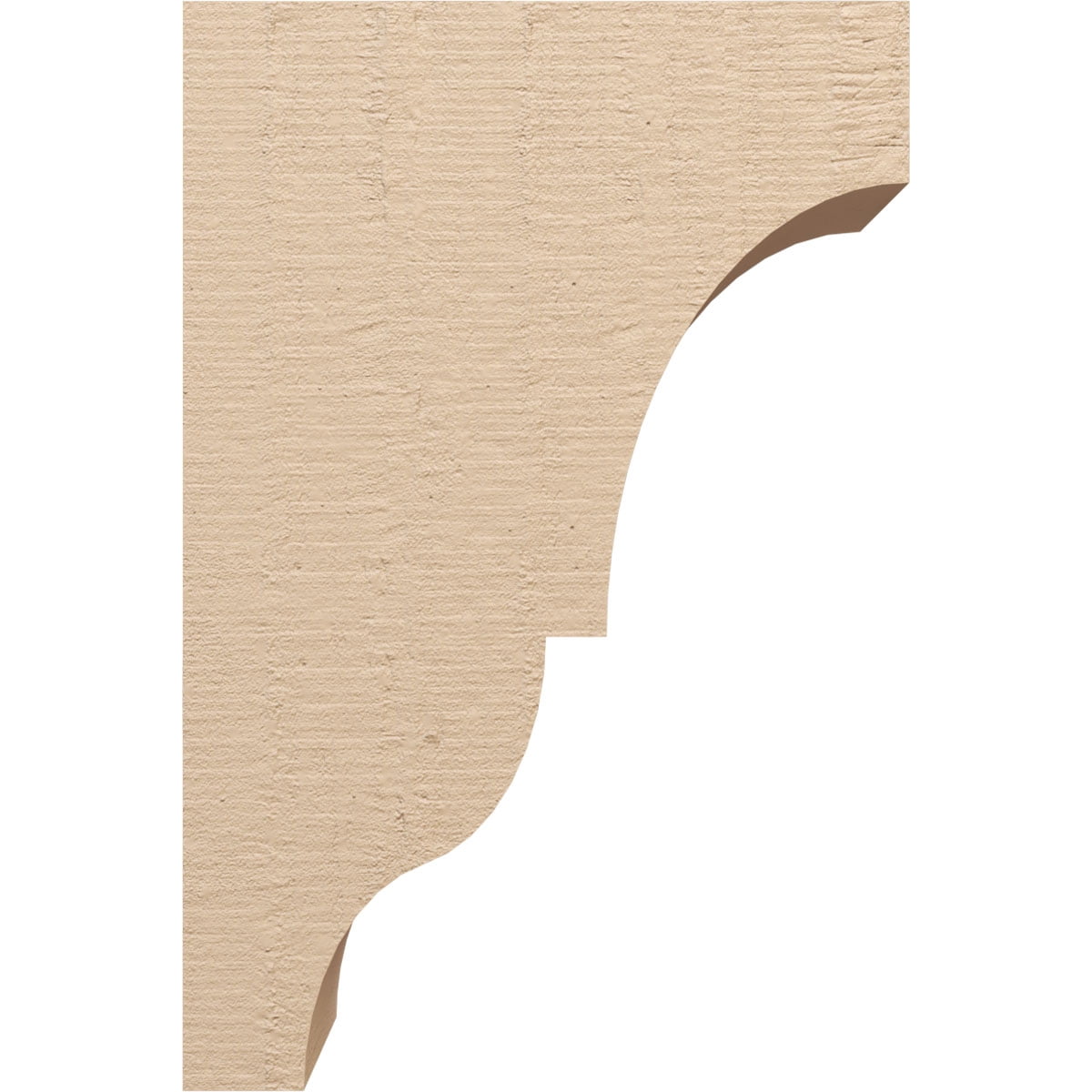 9"W x 18"D x 27"H Classic Asheboro Rough Cedar Woodgrain TimberThane Corbel, Primed Tan