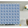 thumbnail image 1 of Ambesonne Evil Eye Shower Curtain, Symmetrical, 69"Wx84"L, Blue Pale Blue White, 1 of 2