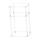 thumbnail image 3 of Mesa auxiliar de acrílico de 3 niveles, mesa auxiliar decorativa, mesa de noche transparente, mesa de noche para entrada de espacios pequeños, 3 of 9