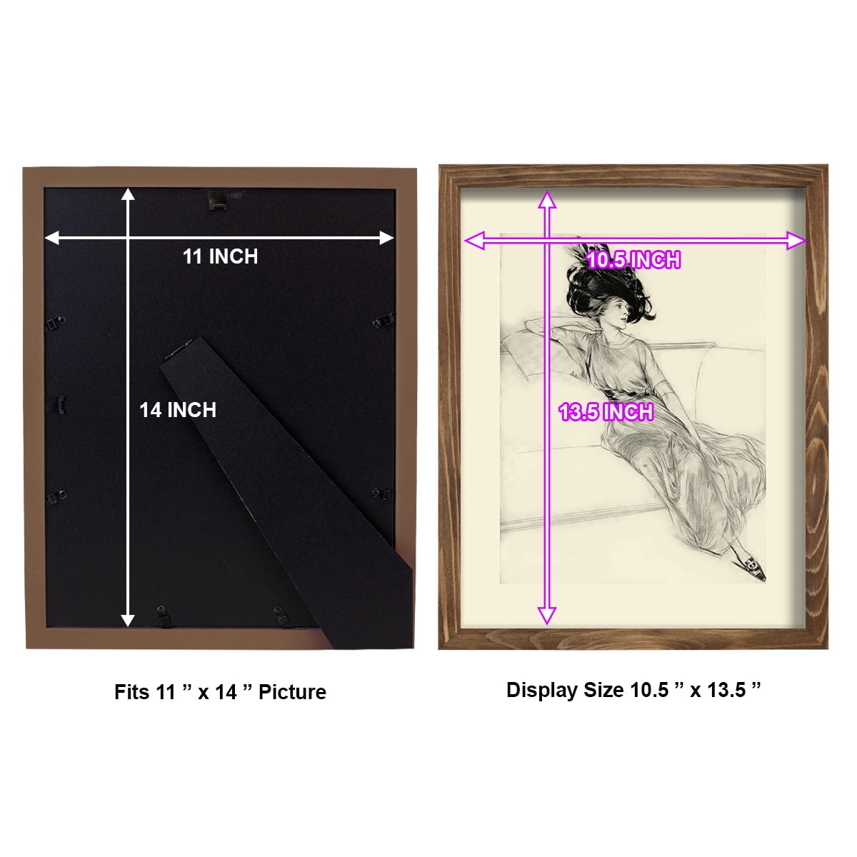 Feather Hat I -Framed Print w/glass-Walnut