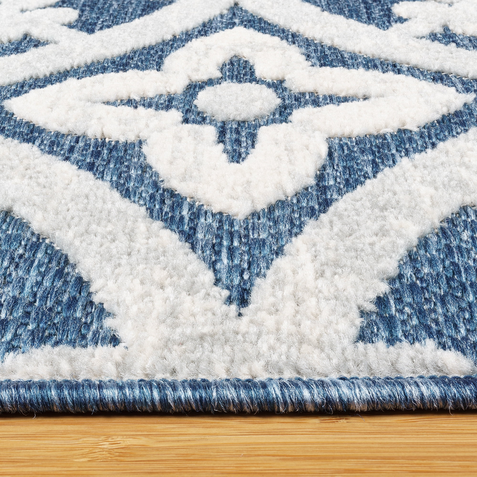 Kalari Sovana Indoor/ Outdoor Polypropylene Blue Flat Weave Area Rug, 8x10
