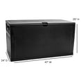 thumbnail image 4 of Emma + Oliver 120 Gallon Black Plastic Deck Box for Outdoor Patio Storage & Deck Organization, 4 of 9