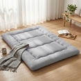 thumbnail image 7 of EDX Japanese Floor Futon Mattress Toppers, Foldable Tatami Mat, Thick Sleeping Mattress Pad with Storage Bag & Dust Cover, Gray, Queen, 7 of 7