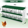 thumbnail image 5 of Garvee Heavy-Duty Chicken Nesting Boxes - Comfortable Environment for Hens, Green _10 Compartment (Without Stand), 5 of 7
