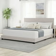 Willow Nailhead Trim Upholstered King Bed, Fog