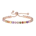 thumbnail image 1 of Colored Zircon Rhinestone pulsera de joyería del encanto de la pulsera de cumpleaños sorpresa de regalo para la mujer de las niñas Flash pulsera elástica para las mujeres, 1 of 6