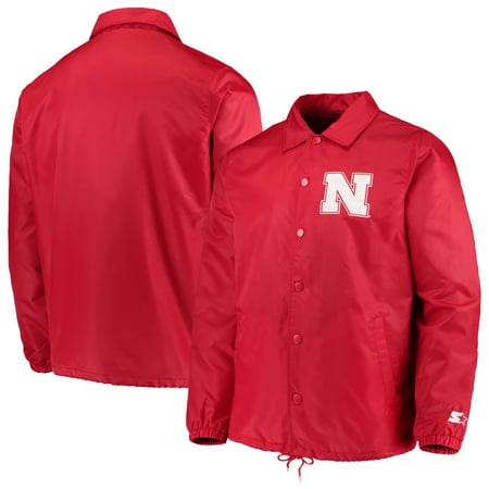 Nebraska Cornhuskers Starter The General Coach's Full-Snap Jacket - Scarlet