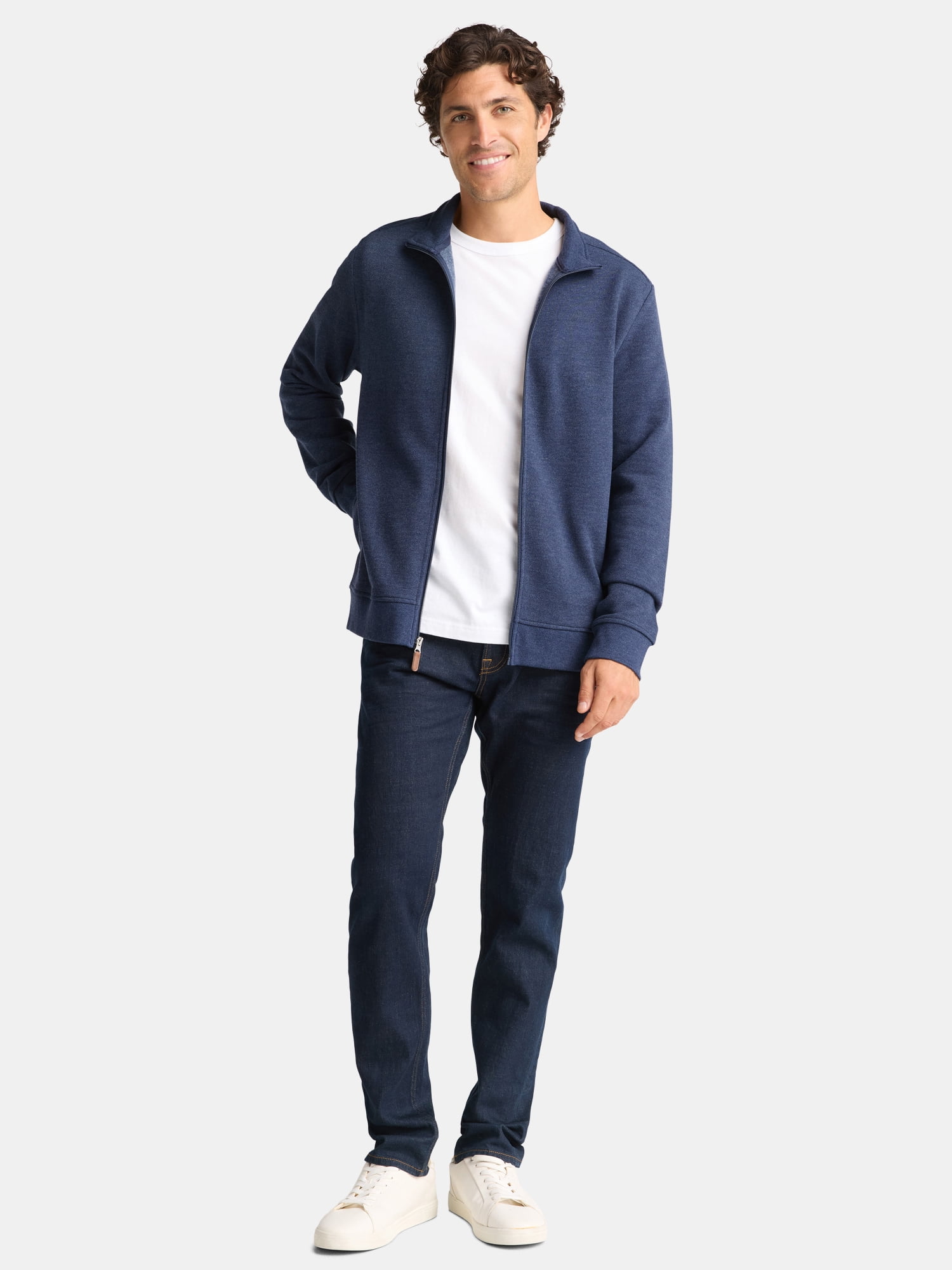 George Men's and Big Men's Full Zip Knit Jacket, Size XS-3XL