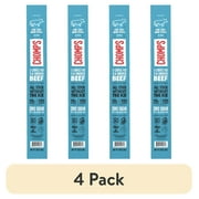 (4 pack) Chomps Grass-Fed and Finished Sea Salt Beef Jerky Meat Snack, 1.15oz Stick