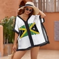 thumbnail image 2 of Unisex Retro Jamaica Flag Women's Swimsuit Coverup Summer Beach Cover Up Bathing Suit Dress, 2 of 6