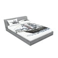 thumbnail image 2 of Ambesonne Ocean Fitted Sheet & Pillow Sham Set, Columbus Ship Sailing, Queen, Multicolor, 2 of 2