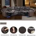 thumbnail image 3 of Bonzy Home Power Reclining Sectional Sofa with LED Lights — Faux Leather L-Shape Sectional with Dual Power Recliners, Storage Console & Cup Holders, 3 of 8